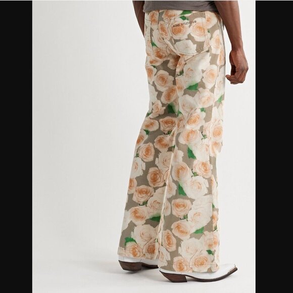 Acne Floral Bootcut Jeans - Multicolor - Picture 2 of 10